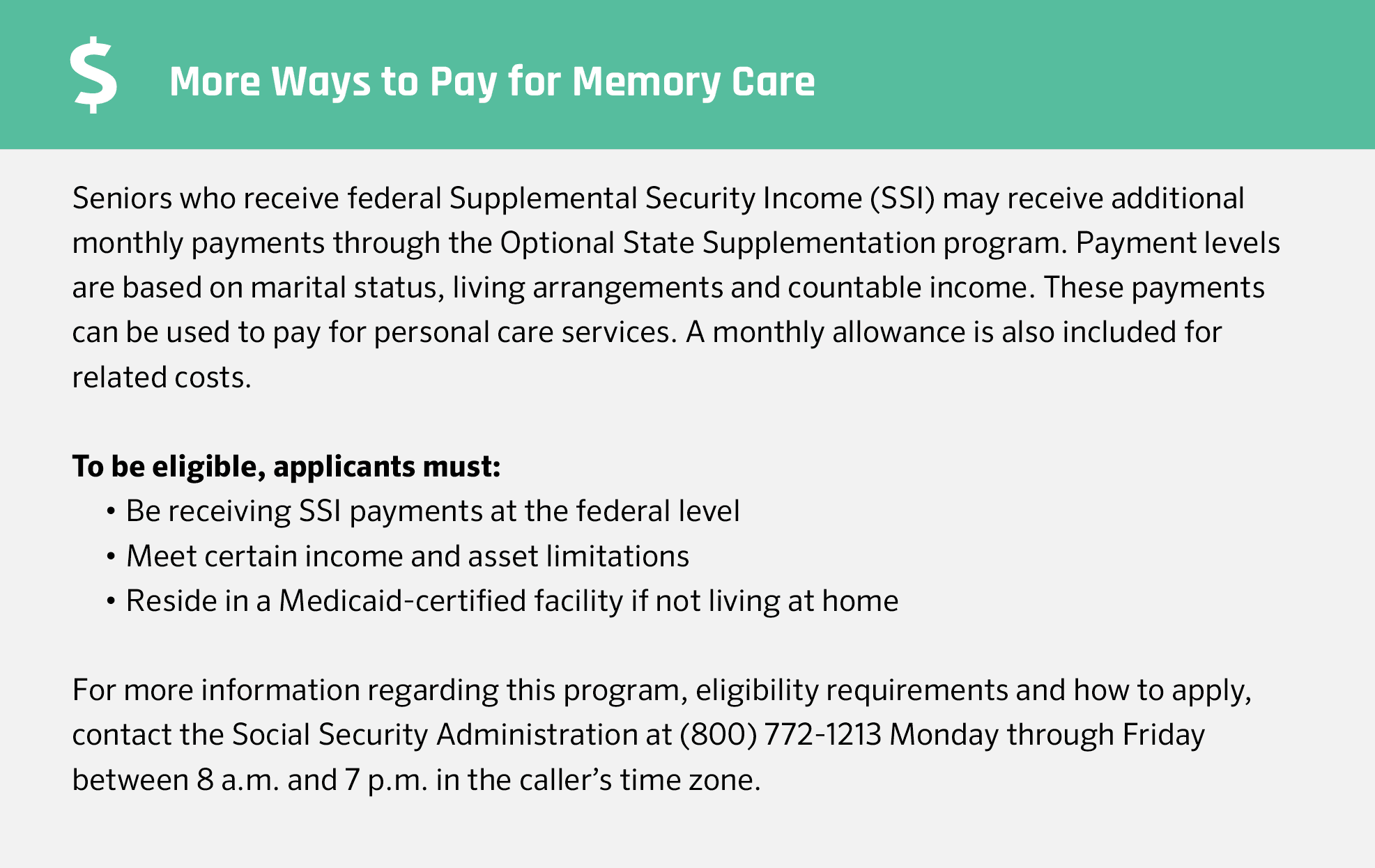 Financial Assistance for Memory Care in Michigan