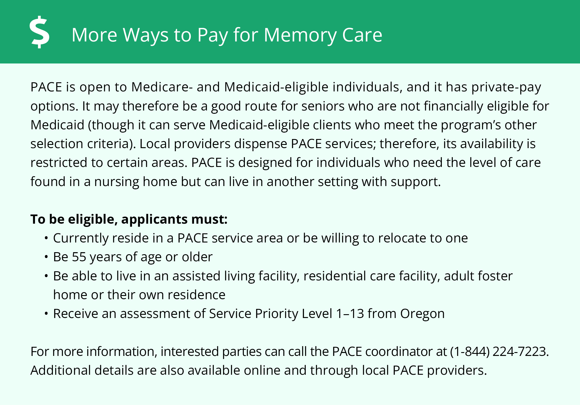 More ways to pay for memory care in OR