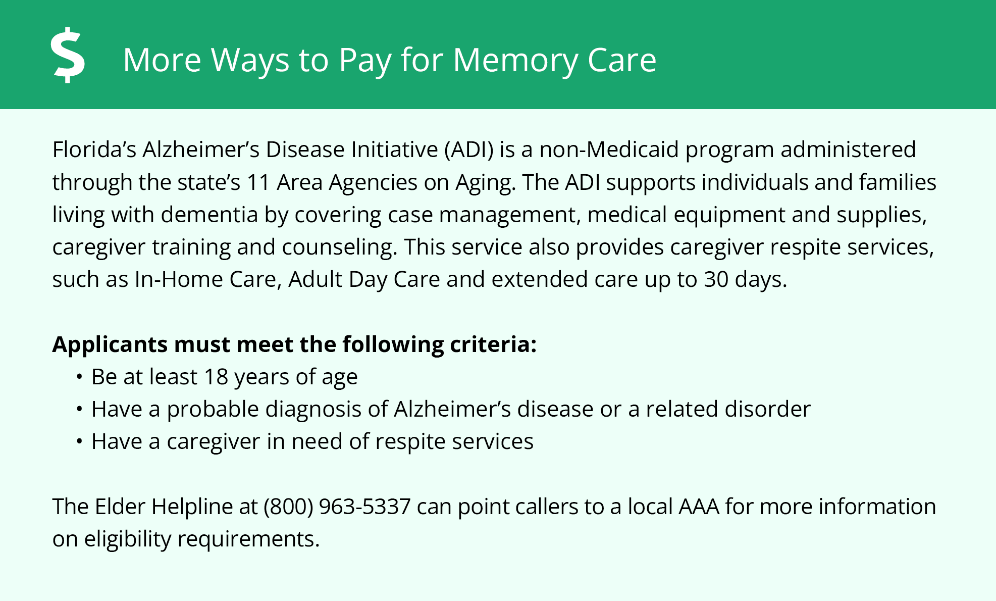 Financial Assistance for Memory Care in Florida