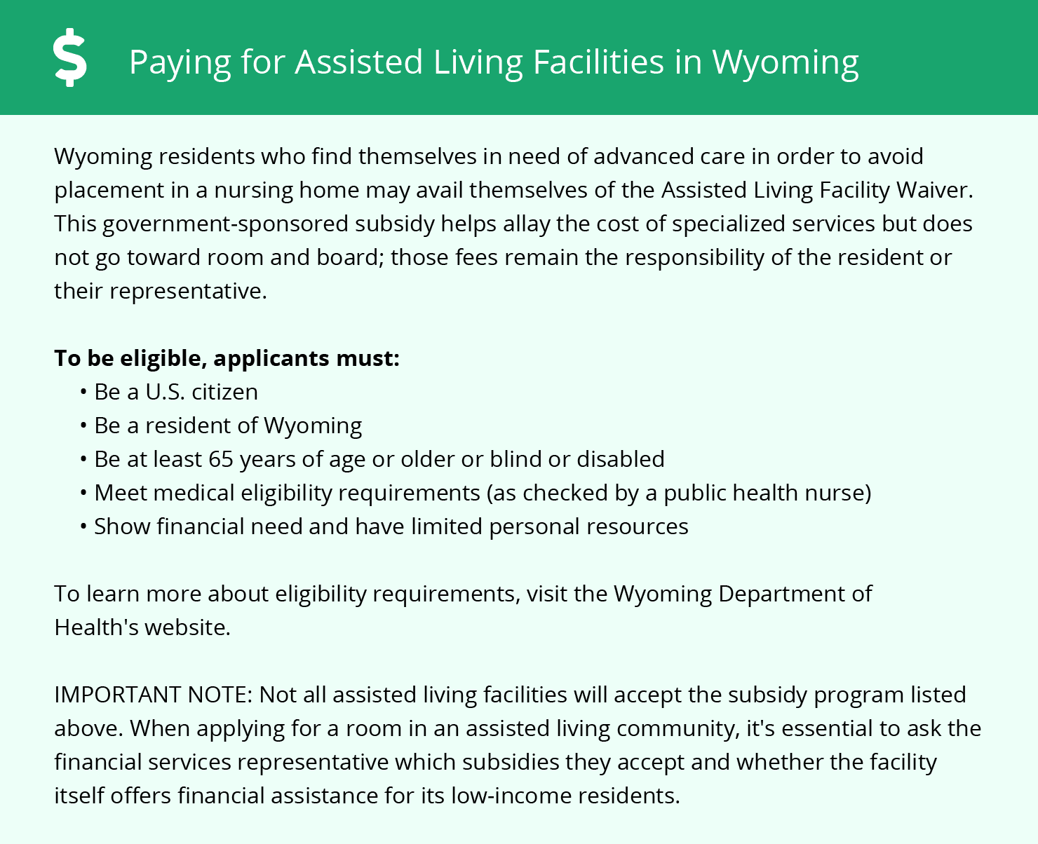 Financial Assistance for Assisted Living in Cheyenne﻿