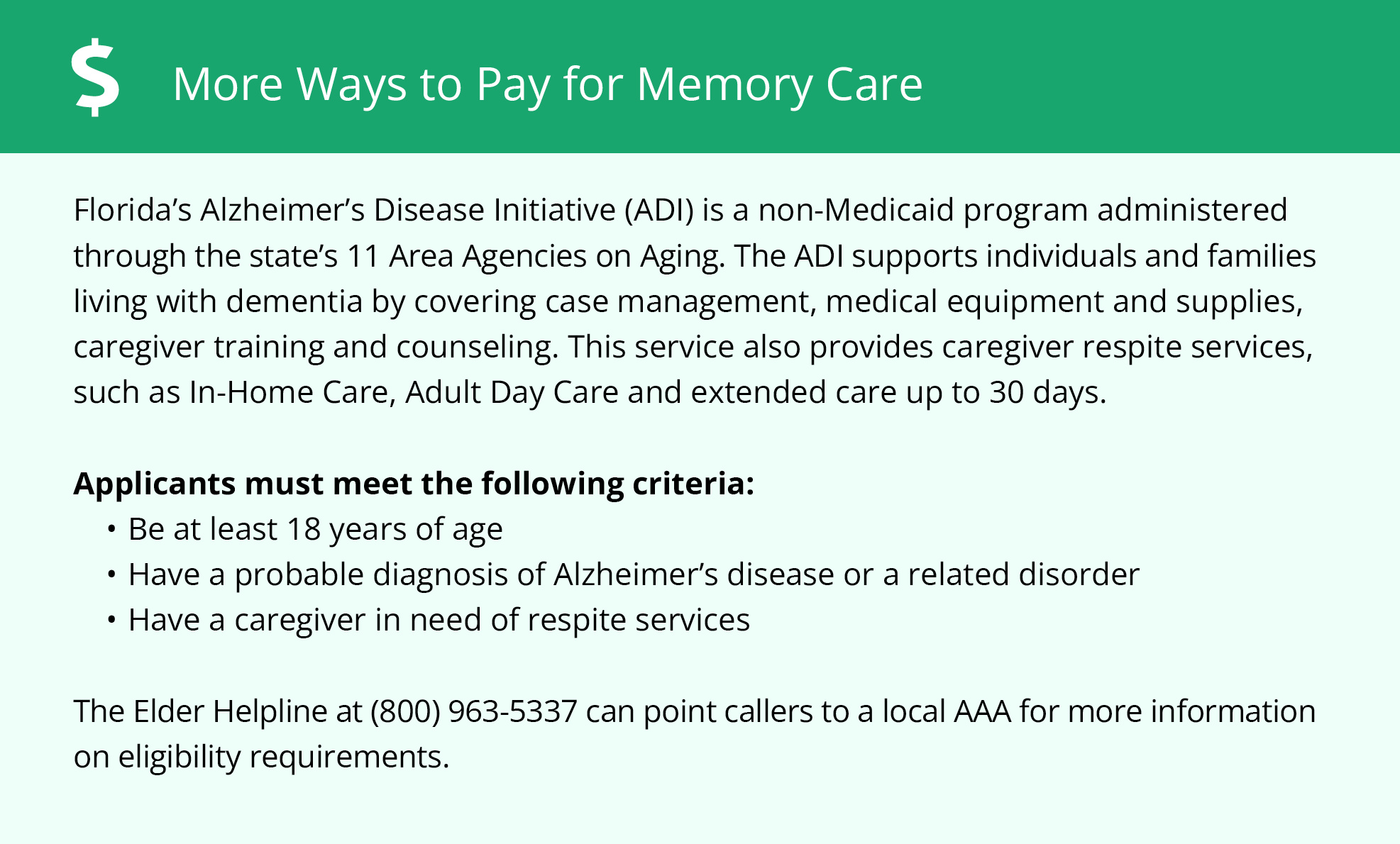 Financial Assistance for Memory Care in Brevard County