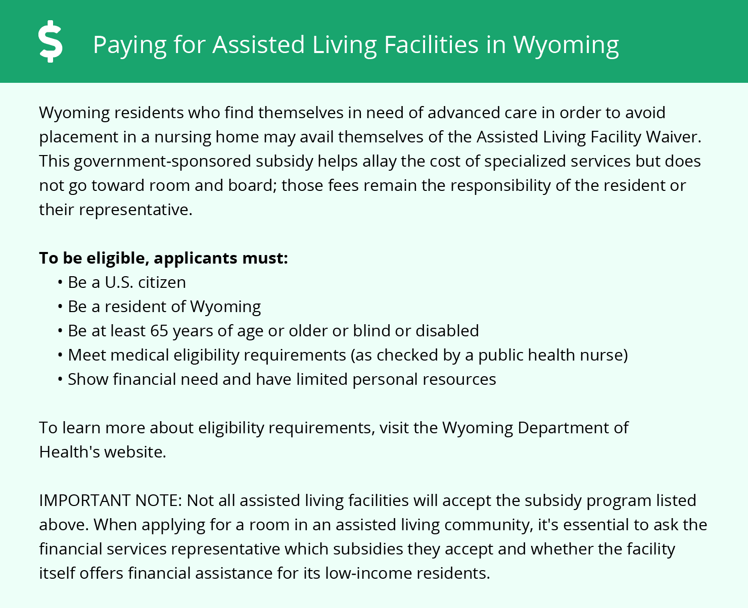 Financial Assistance in Wyoming