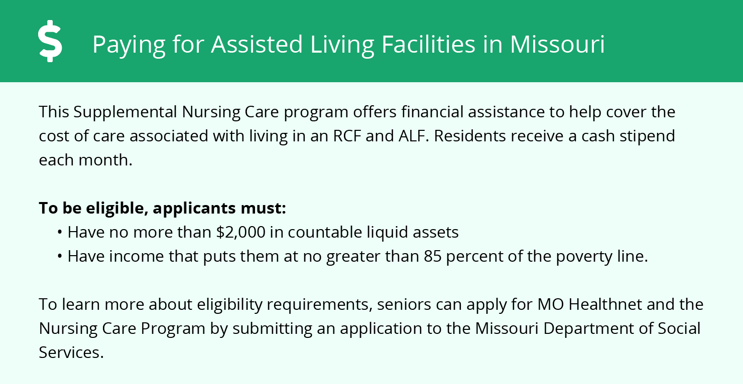 Paying for Assisted Living Facilities in Missouri