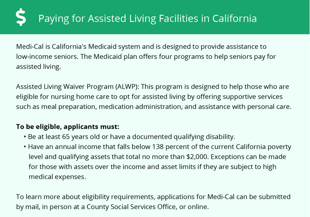 Paying for Assisted Living Facilities in California