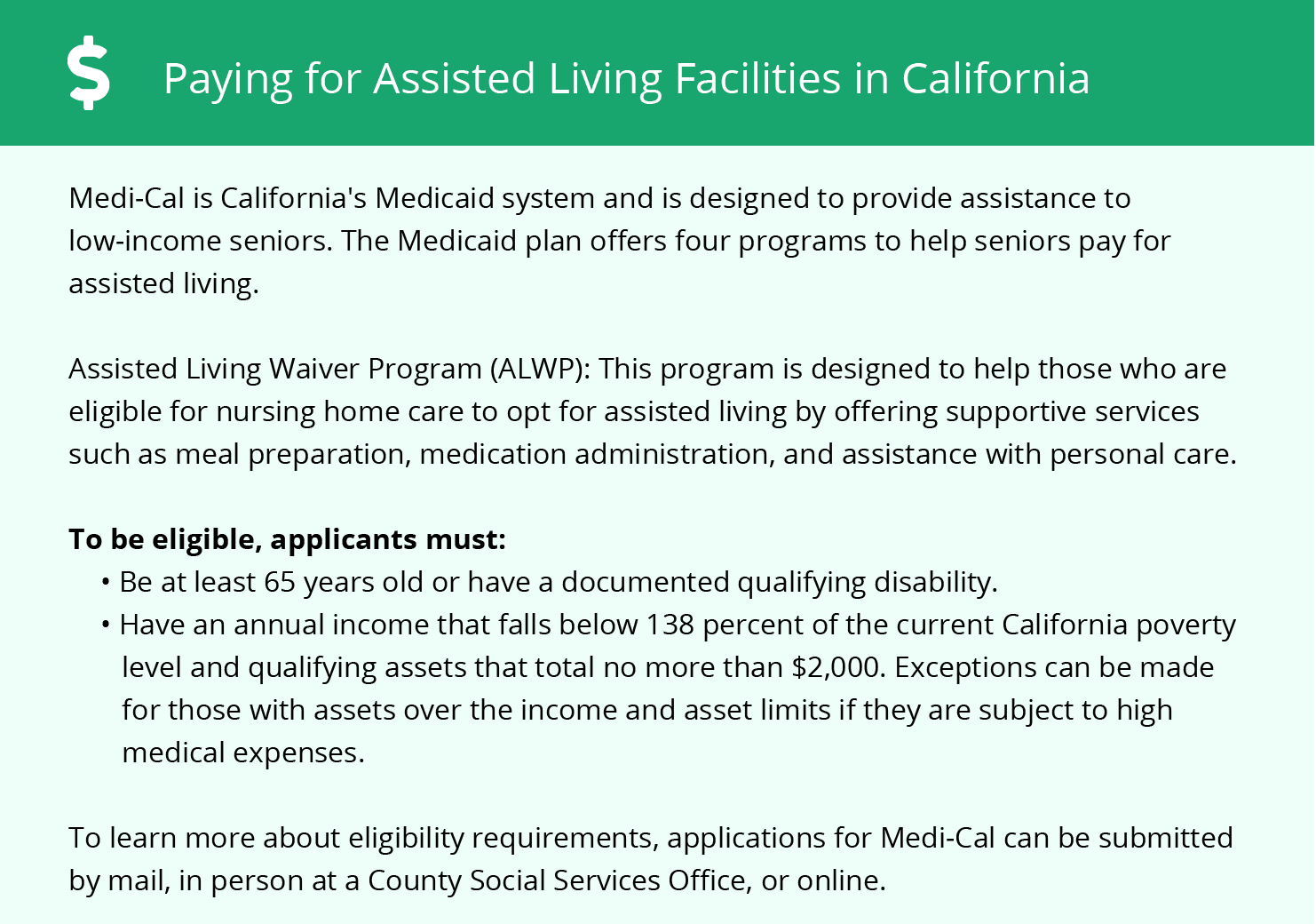 Financial Assistance for Assisted Living in California