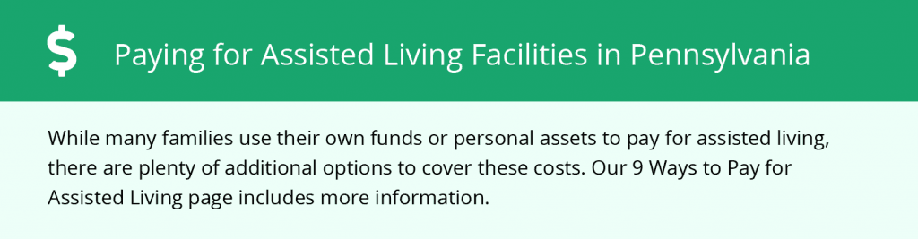 Paying for Assisted Living Facilities in Pennsylvania