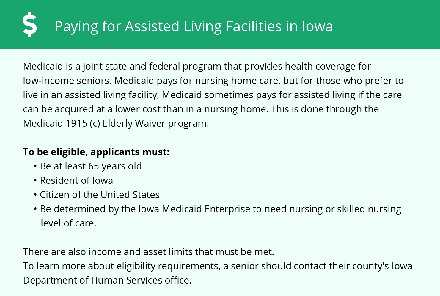 Financial Assistance for Assisted Living in Iowa