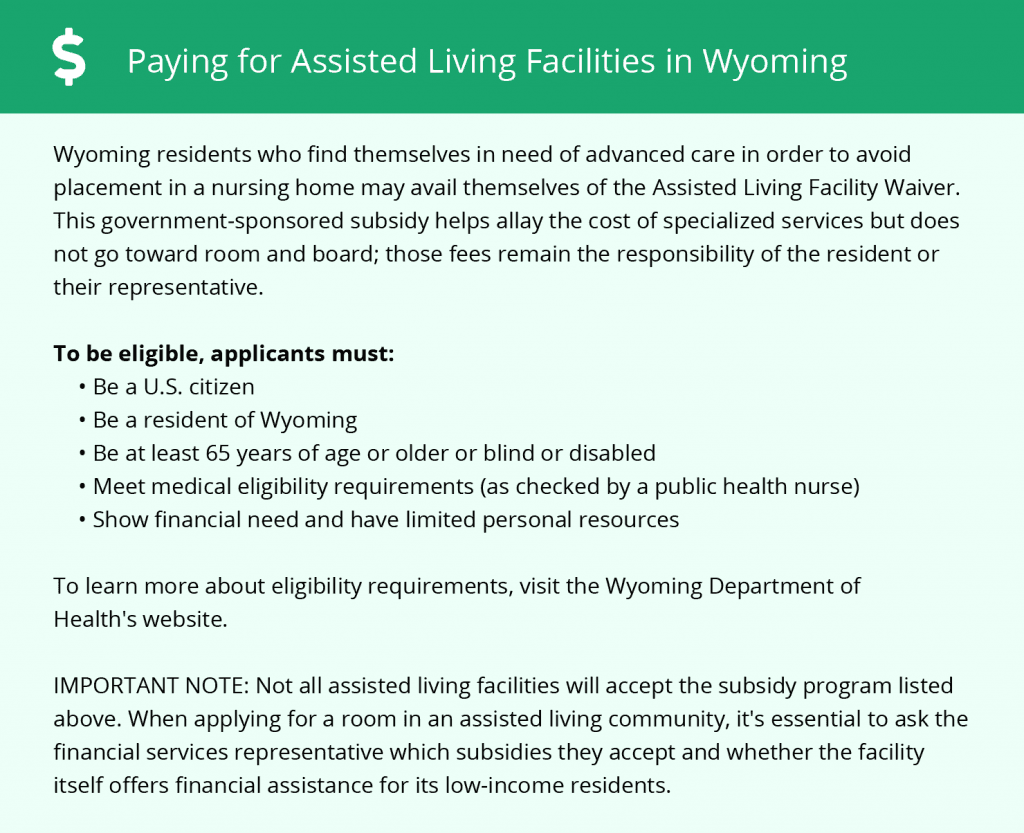 Paying for Assisted Living Facilities in Wyoming
