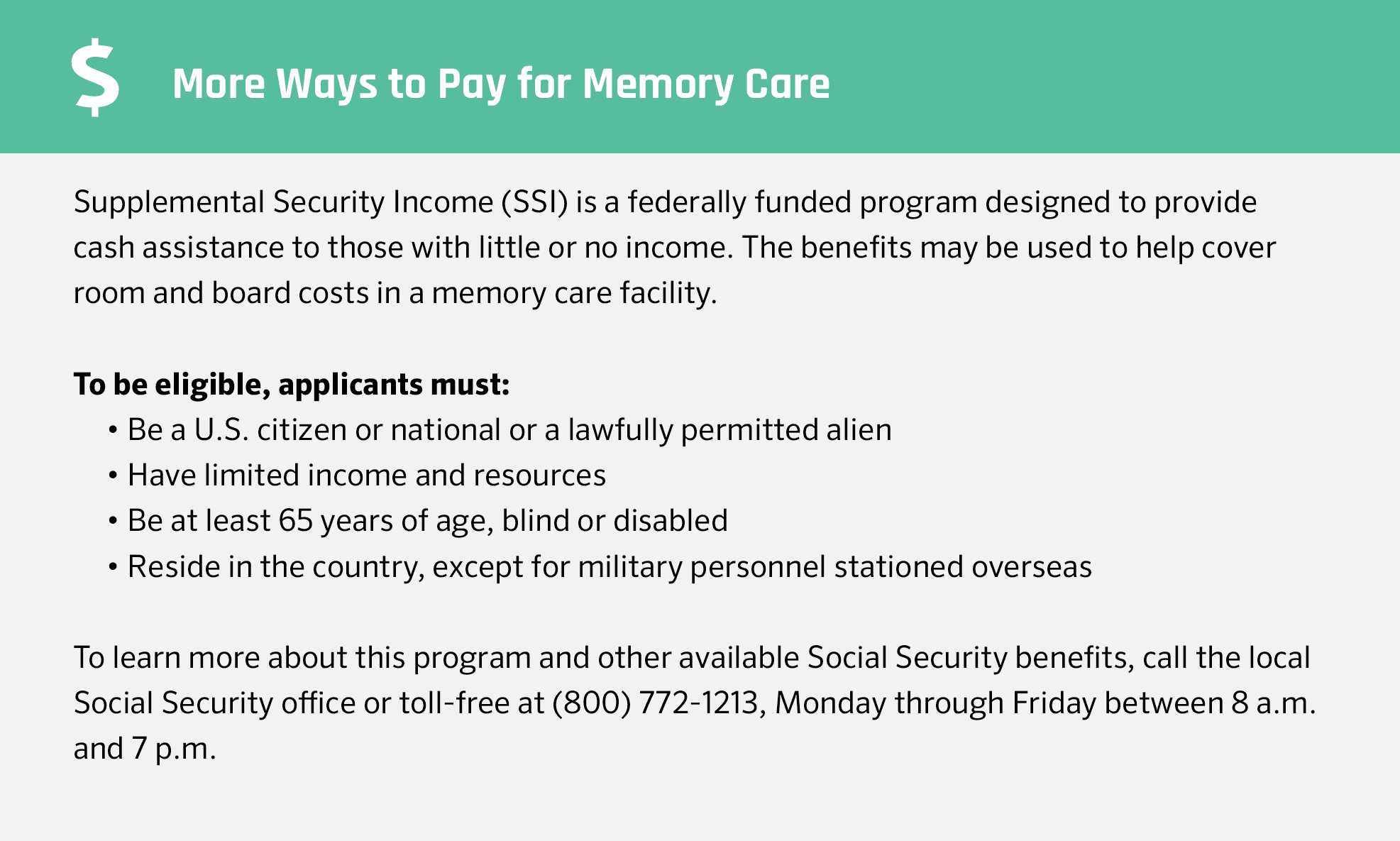 More ways to pay for Memory Care in Georgia