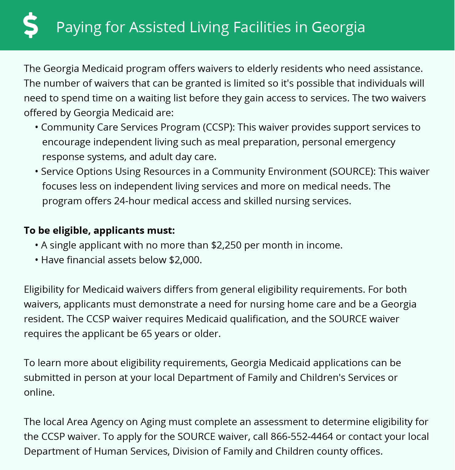 Financial Assistance in Georgia