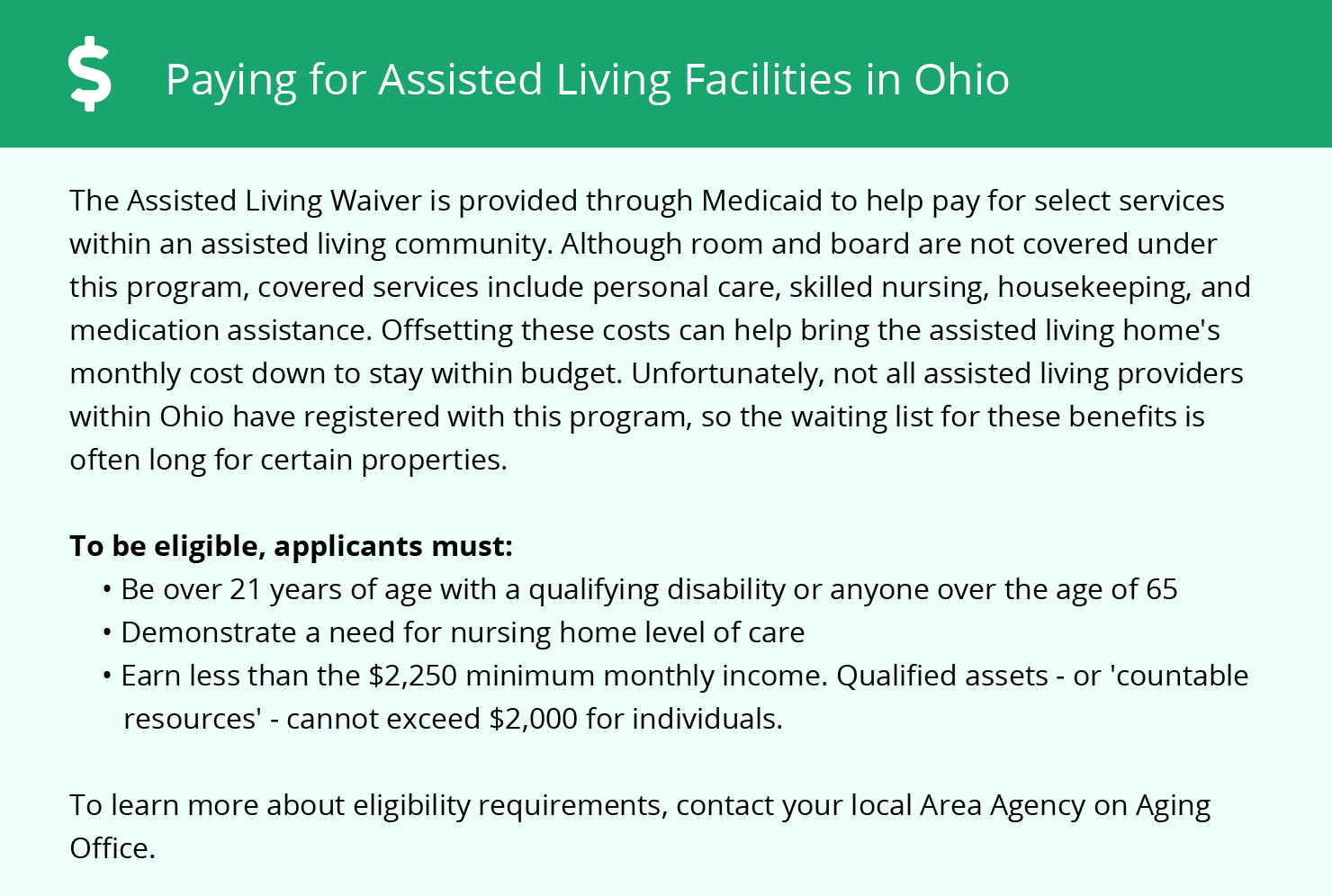 Financial Assistance for Assisted Living in Ohio
