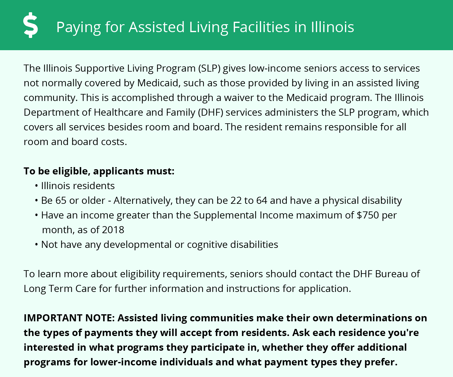 Financial Assistance for Assisted Living in Illinois